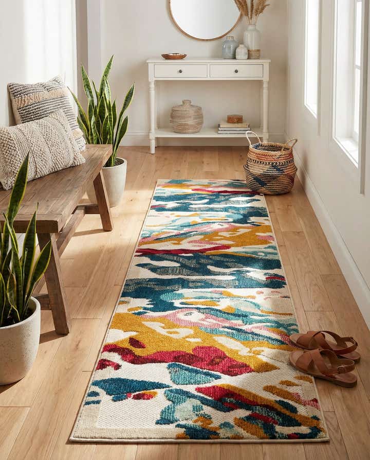 2' x 8' Easy-Clean Casablanca Indoor / Outdoor Runner Rug