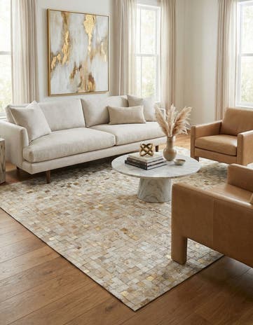5' 2 x 7' 5 Cowhide Stocks Rug