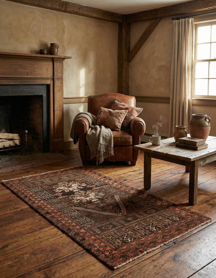 Detail image of 2' 5 x 4' 2 Hand Knotted Balouch Wool Rug