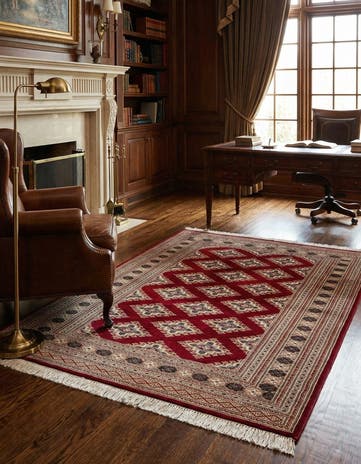4' 3 x 6' 2 Hand Knotted Bokhara Wool Rug