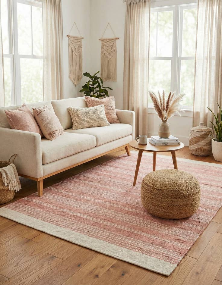 Detail image of  6' 1 x 9'  Hand Woven Lariat Rug