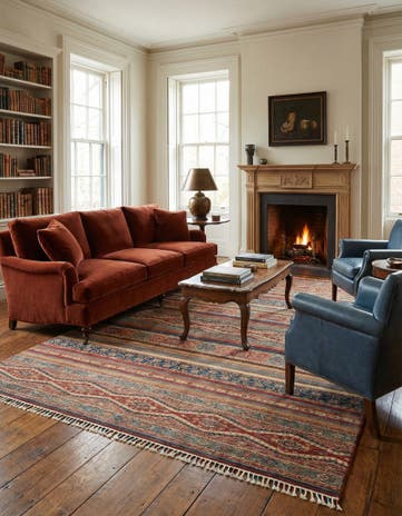 6' 7 x 9' 8 Hand Knotted Ariana Ziegler Wool Rug