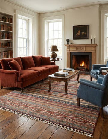 6' 7 x 9' 8 Hand Knotted Ariana Ziegler Wool Rug