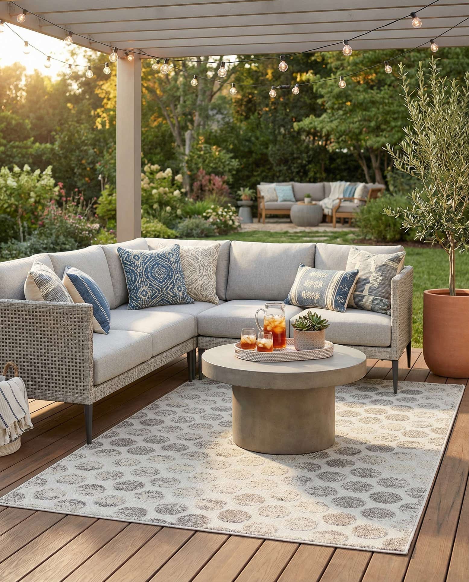 5' x 8' Easy-Clean Sabrina Soto Indoor / Outdoor Rug