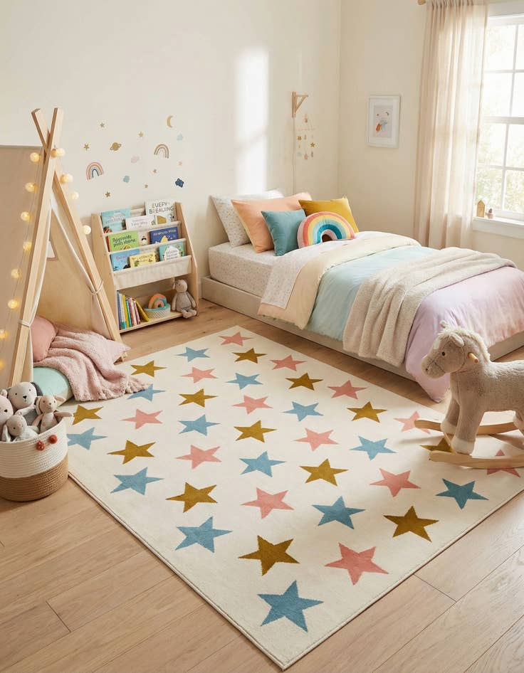 Detail image of 5' x 7' Whimsy Kids Rug