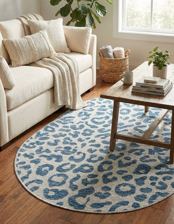 Detail image of 3' x 6'  Washable Safari Indoor / Outdoor Hearth Rug