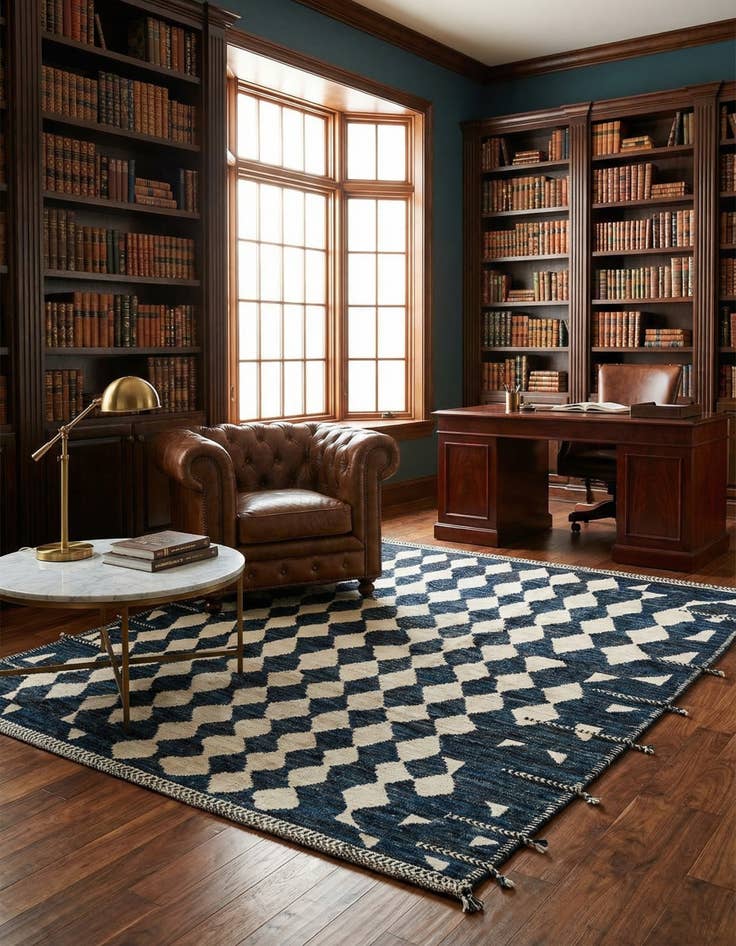 Detail image of 9' 1 x 12' 1  Hand Knotted Beni Marok Rug