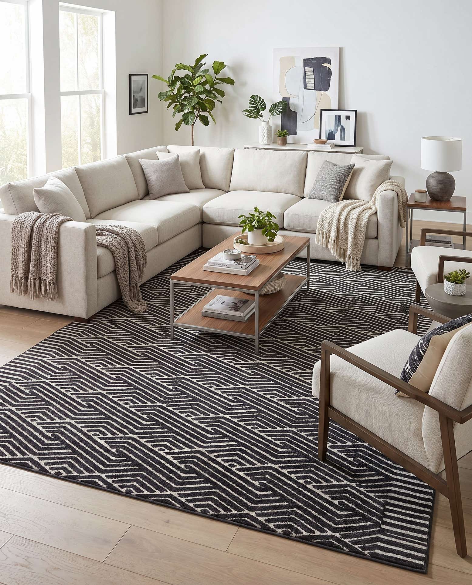 9' x 12' Easy-Clean Sabrina Soto Hudson Indoor / Outdoor Rug