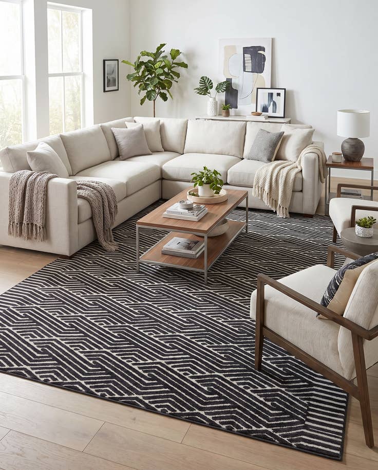 Detail image of 9' x 12' Easy-Clean Sabrina Soto Hudson Indoor / Outdoor Rug