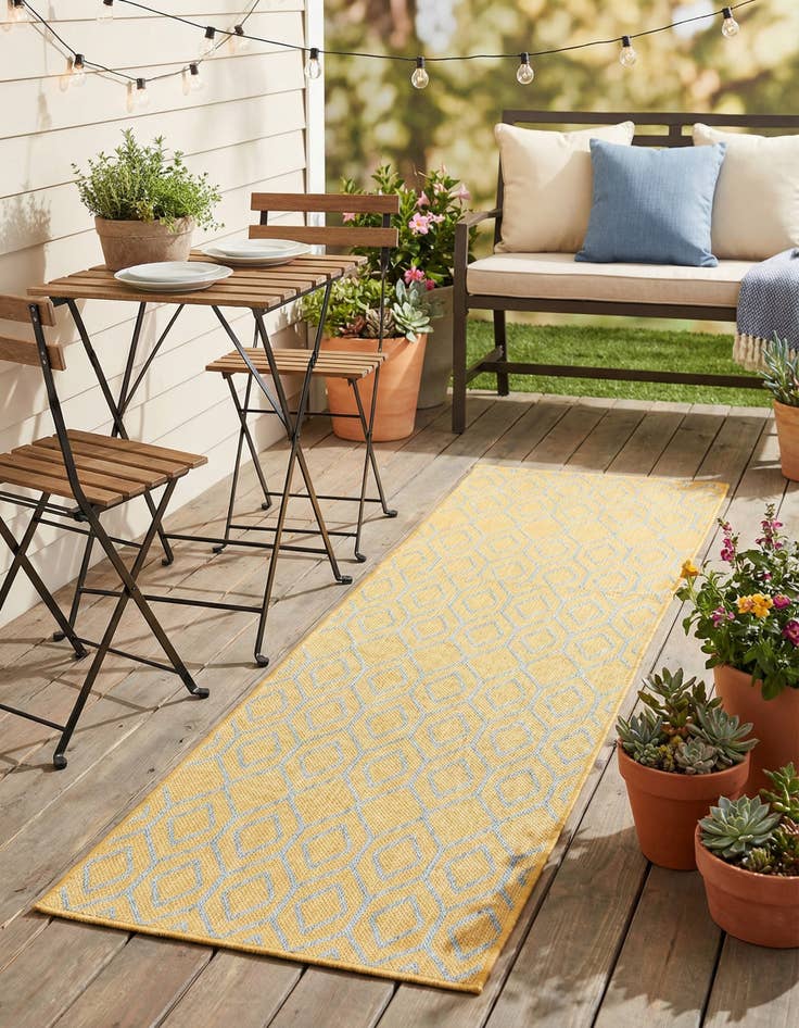 Detail image of 2' x 6' Easy-Clean Jill Zarin Turks and Caicos Indoor / Outdoor Runner Rug