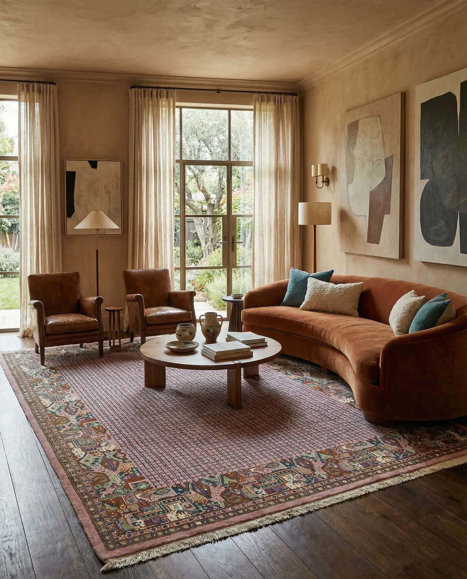 7' 6 x 10' 3 Hand Knotted Tibet Wool Rug