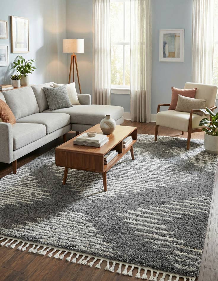 Detail image of  9' x 12' Serenity Shag Rug