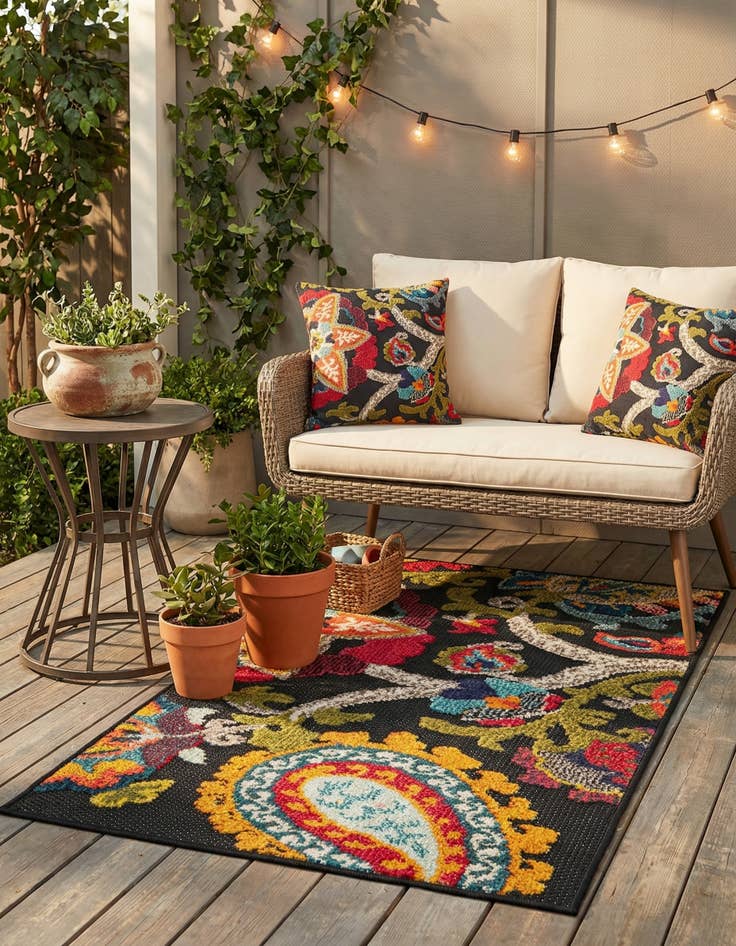 Detail image of 2' x 3'  Washable Casablanca Indoor / Outdoor Rug