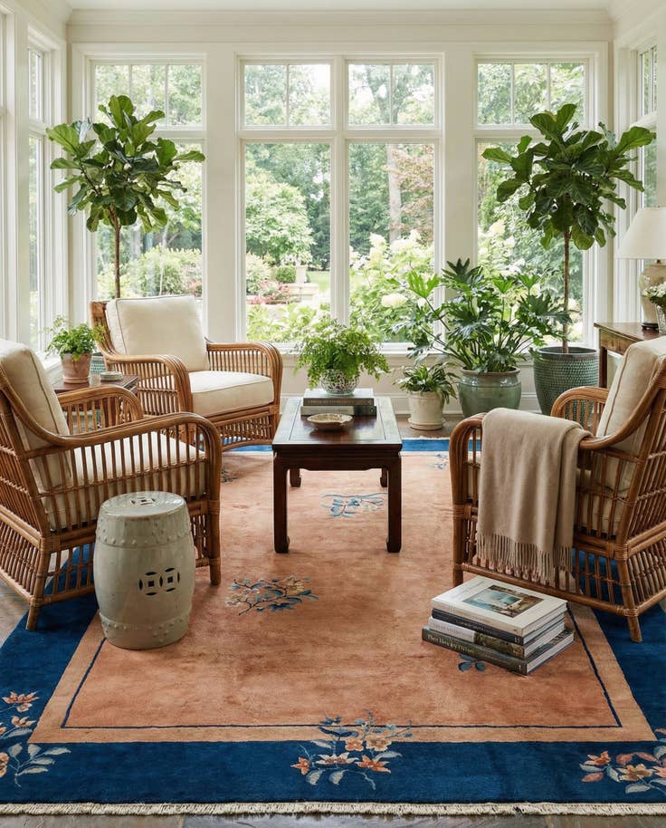 Detail image of 6' 10 x 10' Hand Knotted Antique Finish Oriental Wool Rug