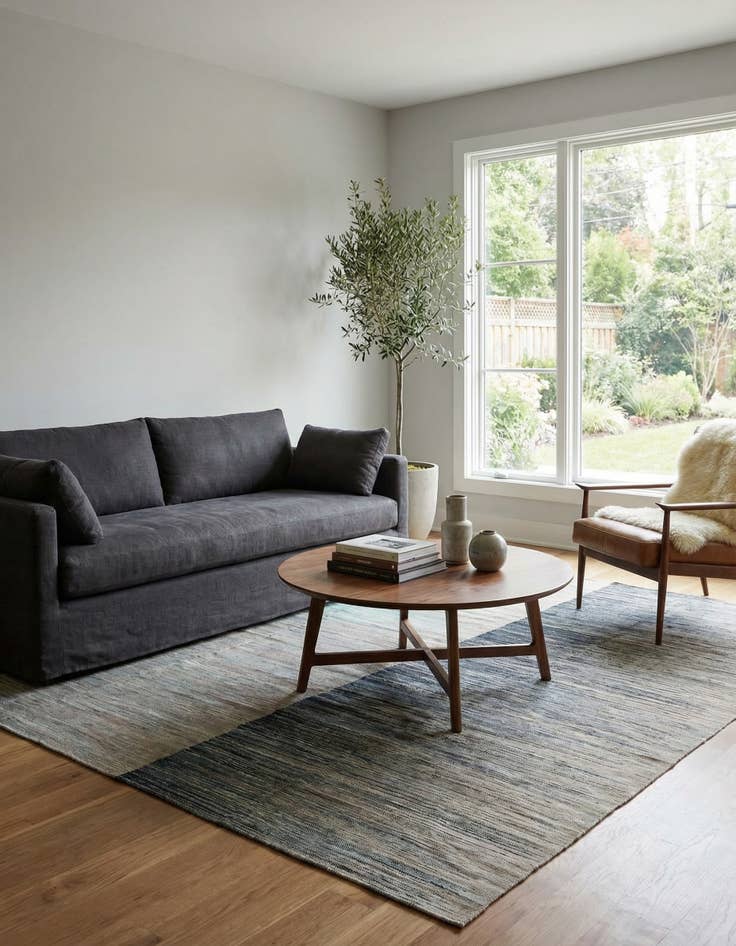 Detail image of 7' 10 x 9' 6  Hand Woven Kilim Modern Wool Rug