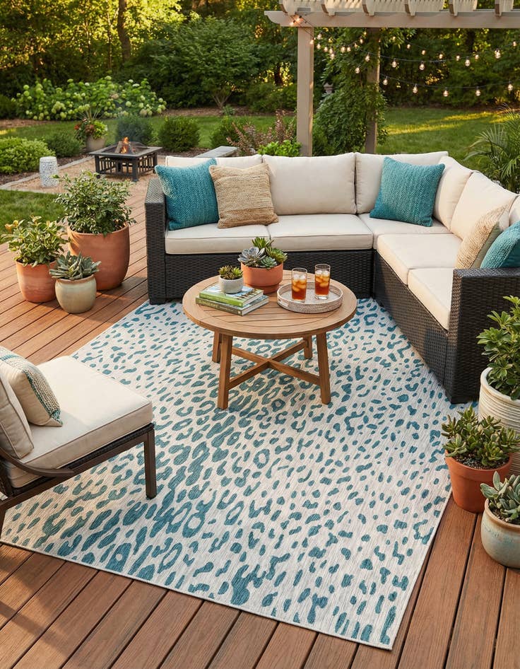 Detail image of 9' x 12'  Washable Safari Indoor / Outdoor Rug