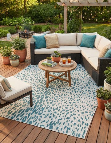 9' x 12' Easy-Clean Safari Indoor / Outdoor Rug