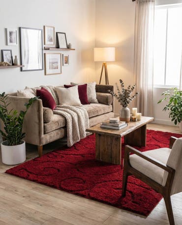  7' 10 x 11' Botanical Shag Rug