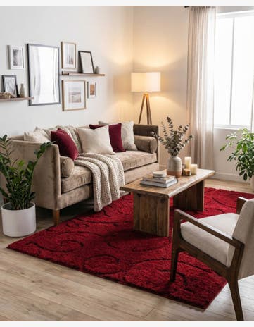 7' 10 x 11' Botanical Shag Rug