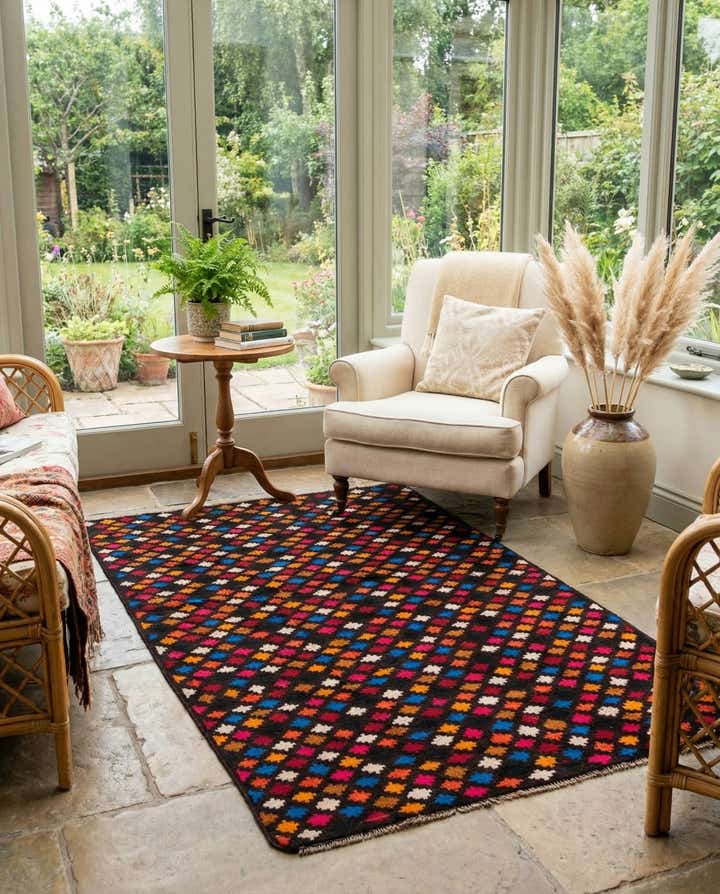 4' x 6' Hand Knotted Balouch Wool Rug