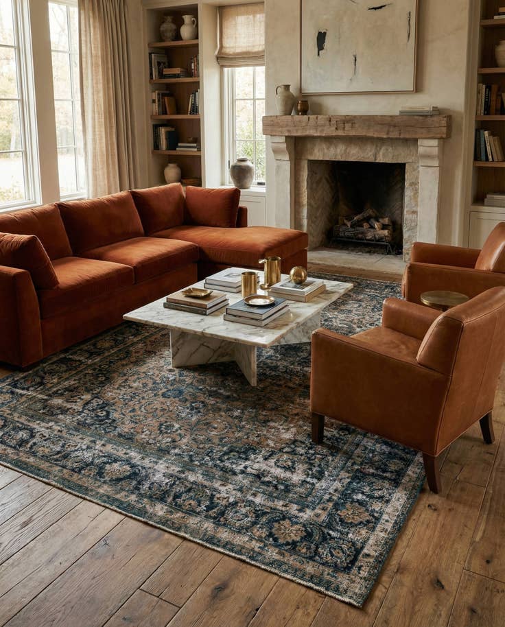Detail image of 10' x 13' Hand Knotted Ultra Vintage Persian Wool Rug