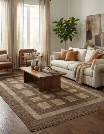 5' 8 x 9' 3 Hand Knotted Modern Ziegler Rug