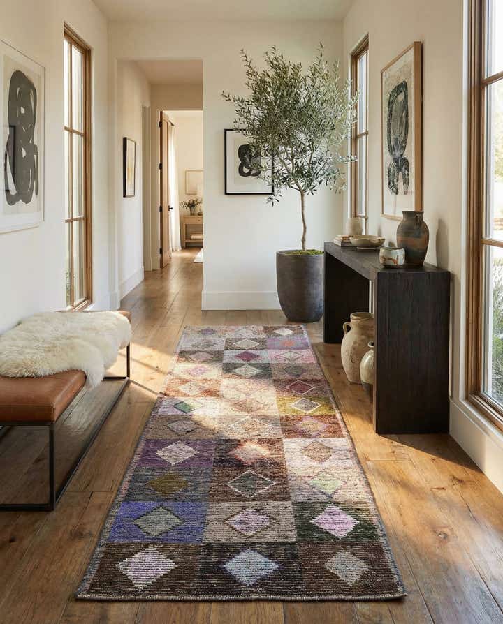 4' 6 x 14' 5 Hand Knotted Moroccan Wool Runner Rug
