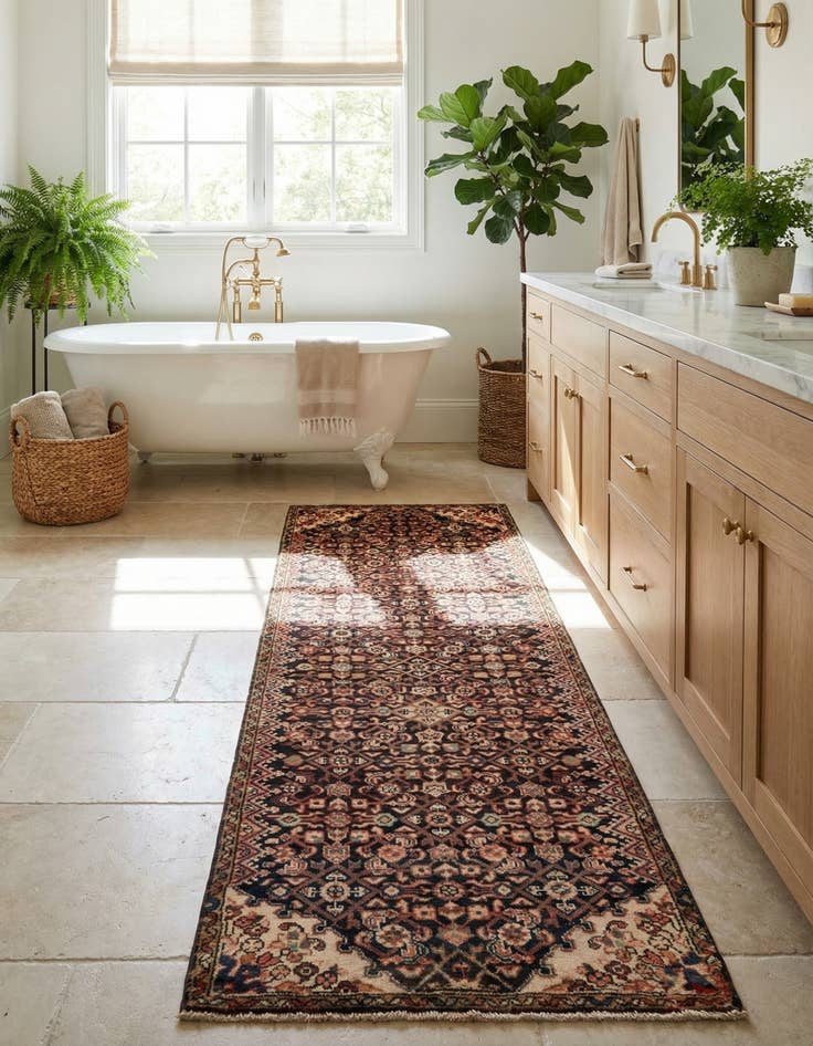 Detail image of 2' 6 x 9' 4 Hamedan Runner Rug