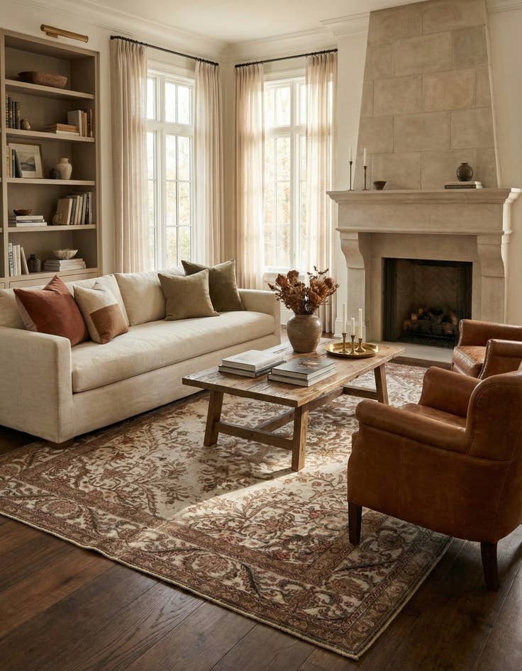 Detail image of 9' 3 x 13' 2  Hand Knotted Ultra Vintage Persian Wool Rug