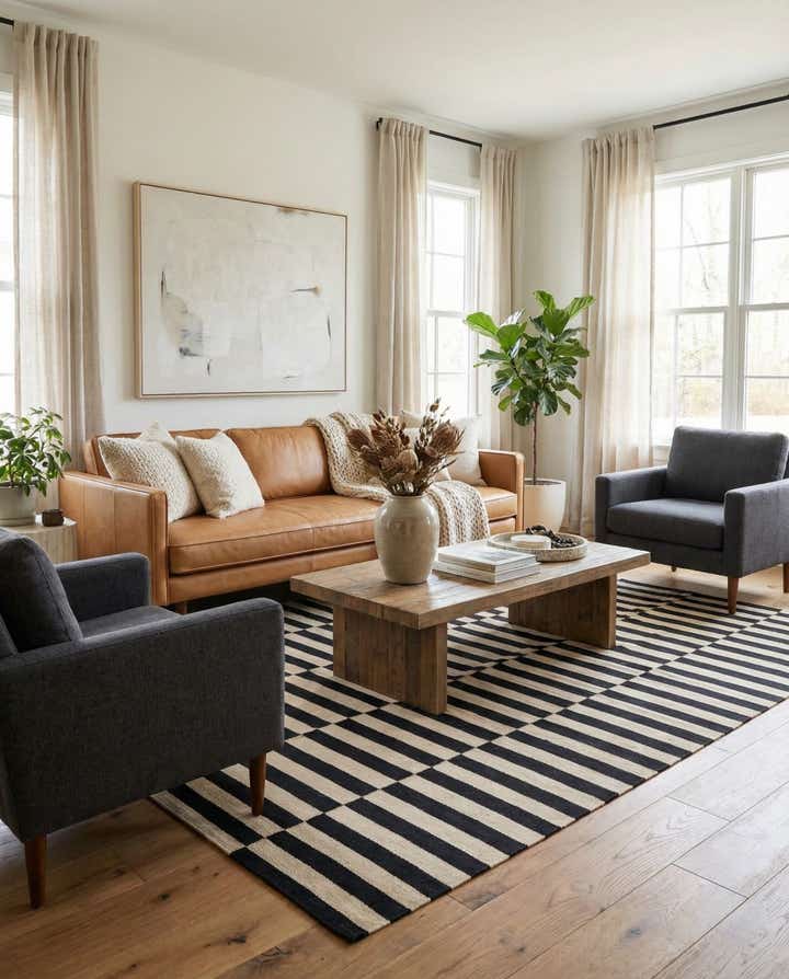 5' 8 x 8' Hand Woven Kilim Modern Wool Rug