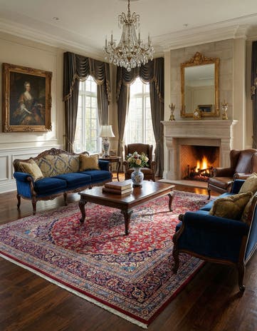 10' x 12' 9 Hand Knotted Mashad Persian Wool Rug