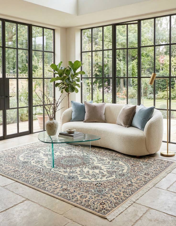 Detail image of 4' 9 x 7' 5 Nain Rug