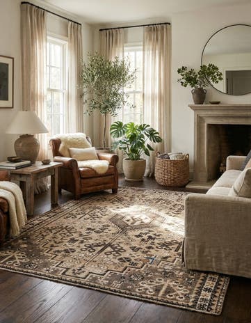6' 8 x 8' 2 Hand Knotted Ultra Vintage Persian Wool Rug