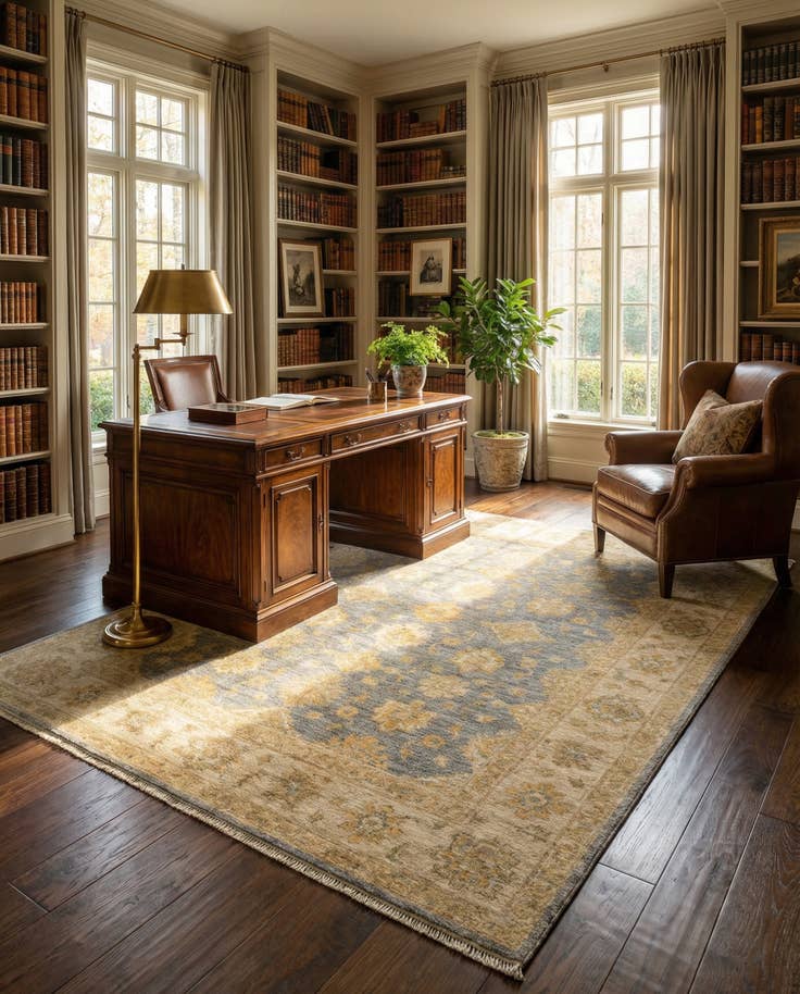 Detail image of 4' 11 x 6' 4 Kaizar Wool Rug