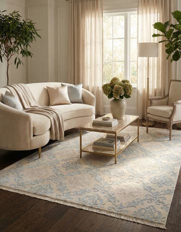 6' 7 x 9' 9 Hand Knotted Darya Wool Rug