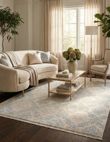 6' 7 x 9' 9 Hand Knotted Darya Wool Rug