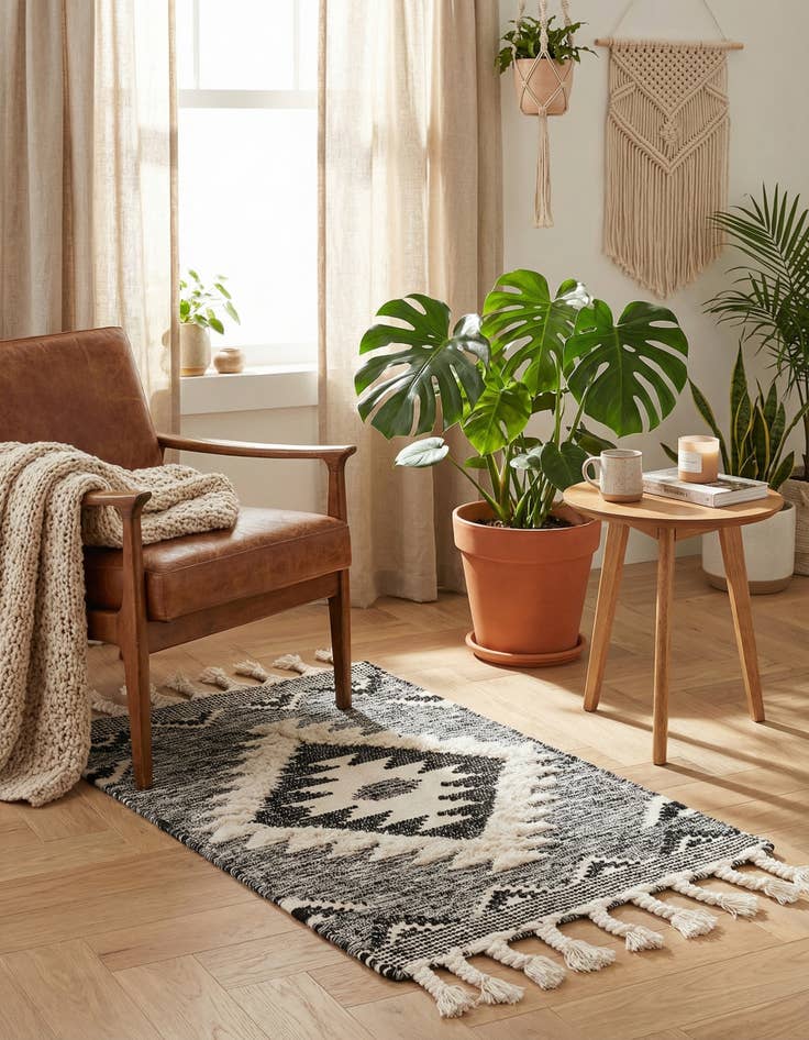 Detail image of  2' x 3' 1  Hand Woven Arizona Wool Rug