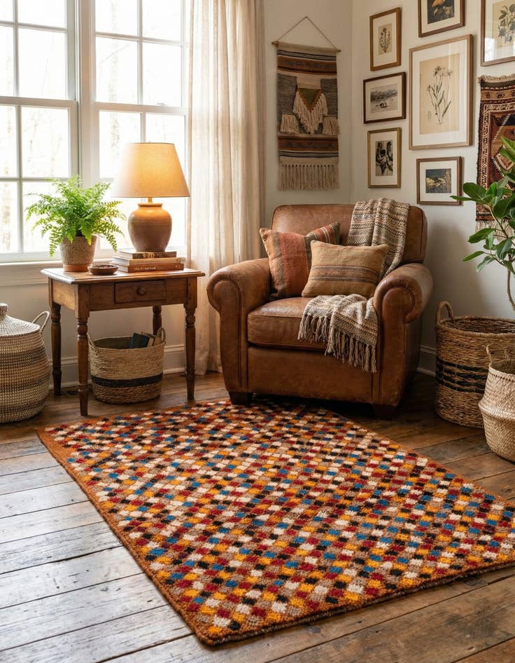 Detail image of 3' x 4' 6 Hand Knotted Balouch Wool Rug