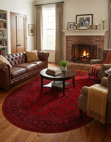 6' 1 x 9' Bokhara Oval Rug
