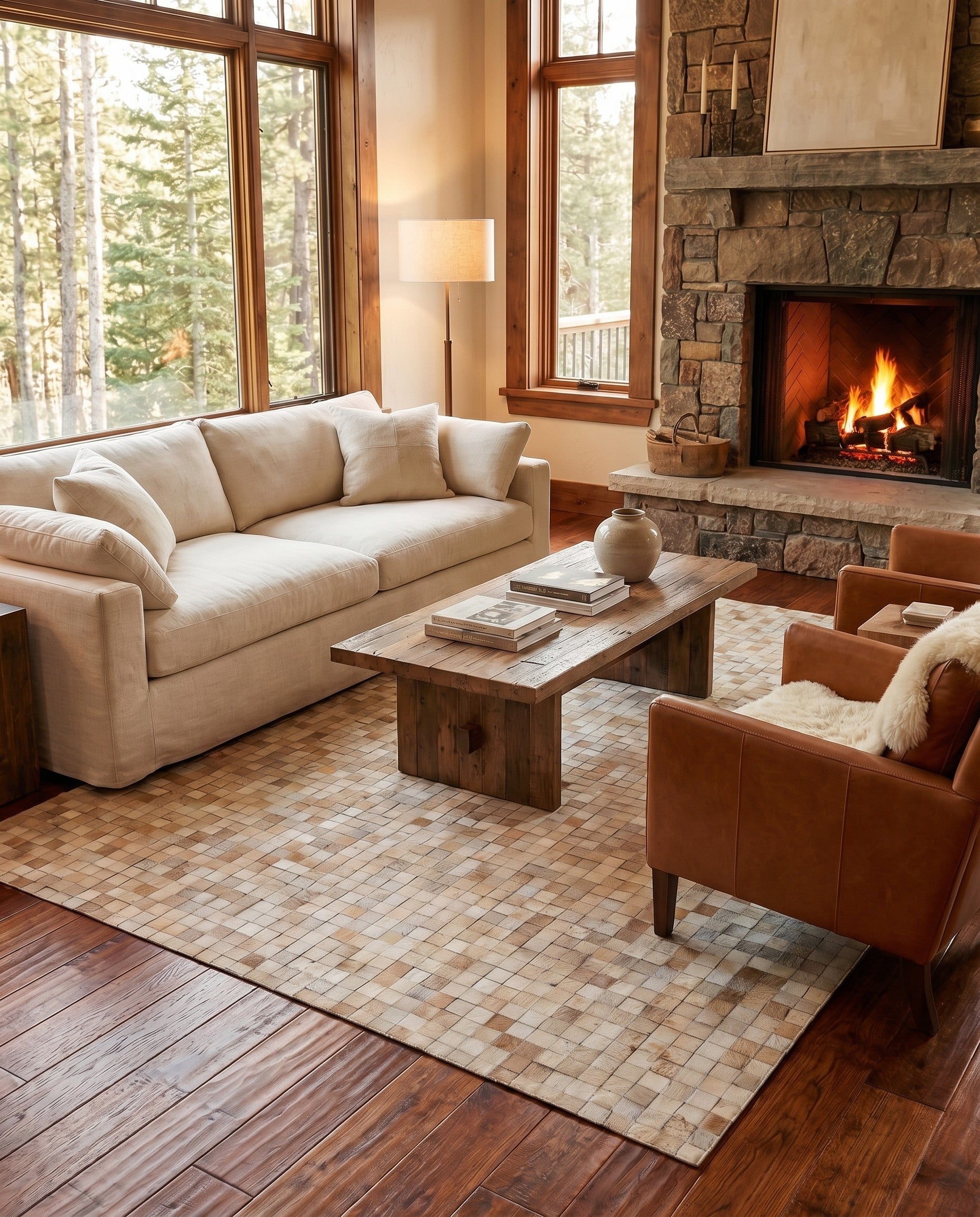 5' 1 x 8' 1 Cowhide - Patchwork Rug