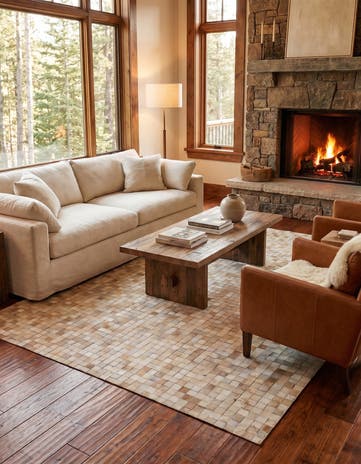 5' 1 x 8' 1 Cowhide - Patchwork Rug