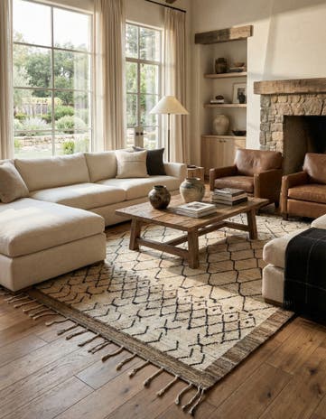 6' 4 x 10' 1 Hand Knotted Darya Wool Rug