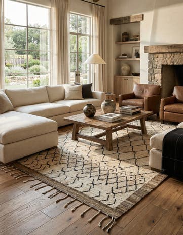 6' 4 x 10' 1 Hand Knotted Darya Wool Rug