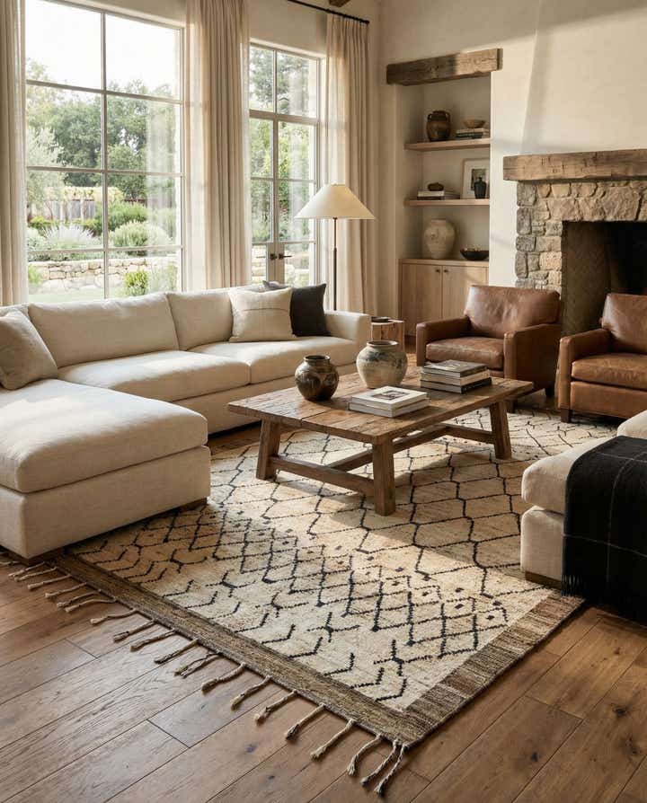 6' 4 x 10' 1 Hand Knotted Darya Wool Rug