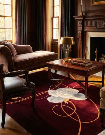 5' 8 x 8' Hand Knotted Darya Wool Rug