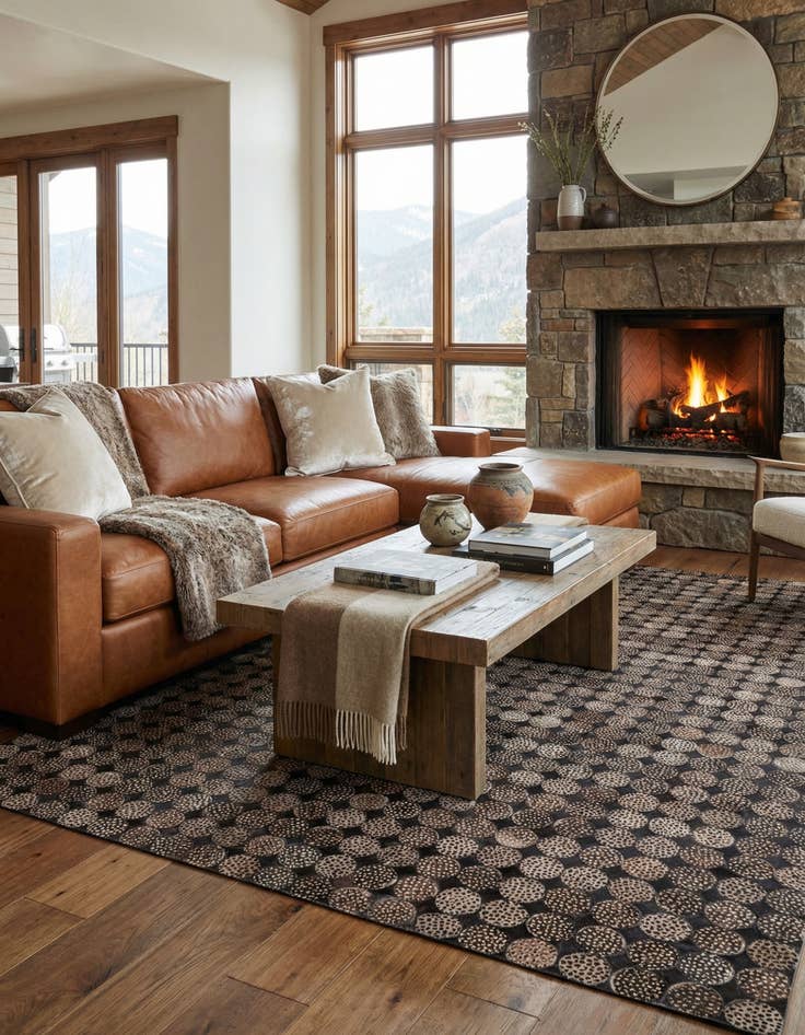 Detail image of  4' 8 x 6' 8 Cowhide Rug