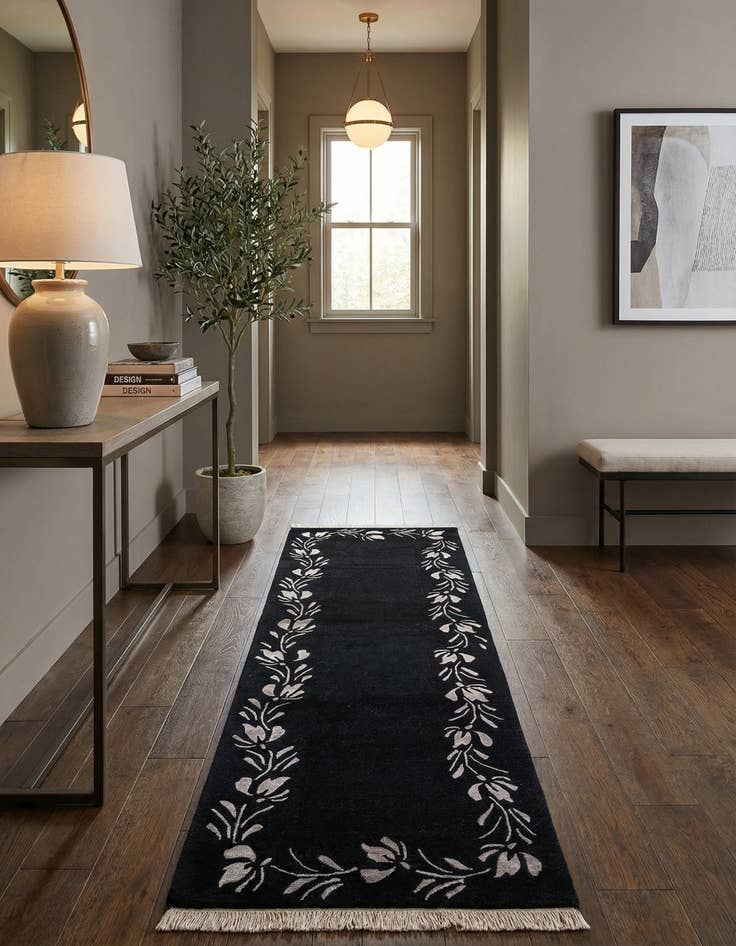 Detail image of 2' 7 x 8' 1  Hand Knotted Darya Wool Runner Rug