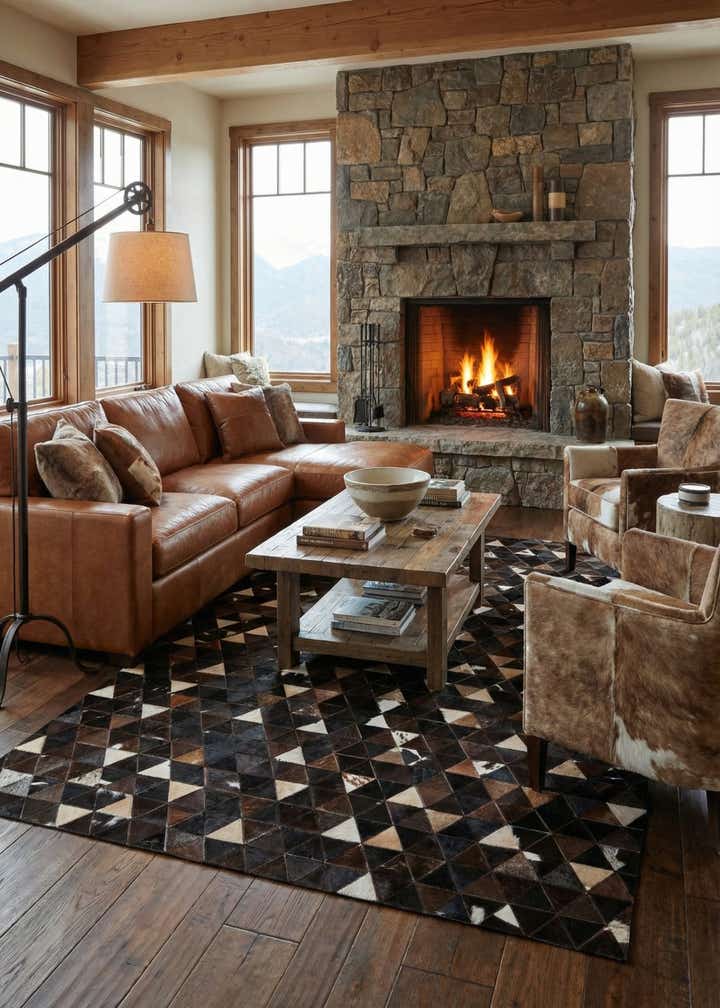 5' x 7' 11 Cowhide - Patchwork Rug