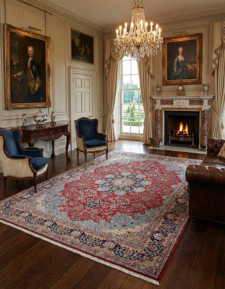 Detail image of 9' 7 x 13' 1 Kerman Rug