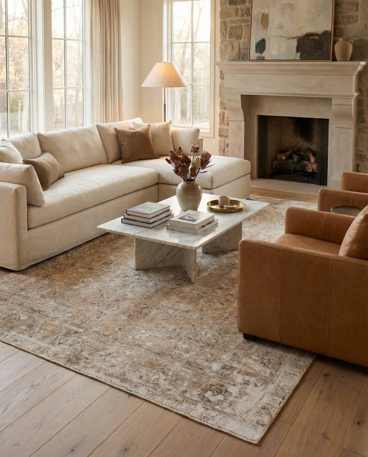 Detail image of 6' x 9' 5 Hand Knotted Ultra Vintage Persian Wool Rug